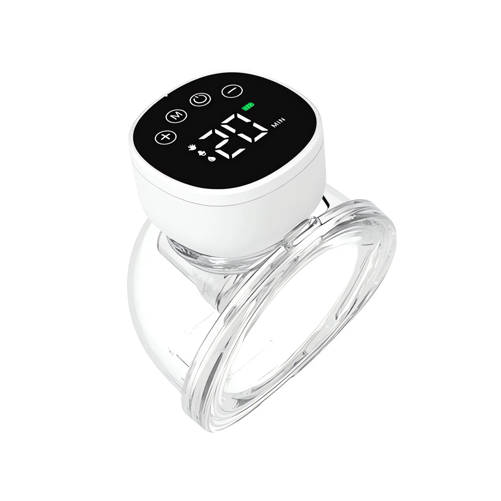 Bomba Tira Leite Elétrica Mãos Livres Meu Cheirinho Bom com visor digital e design transparente