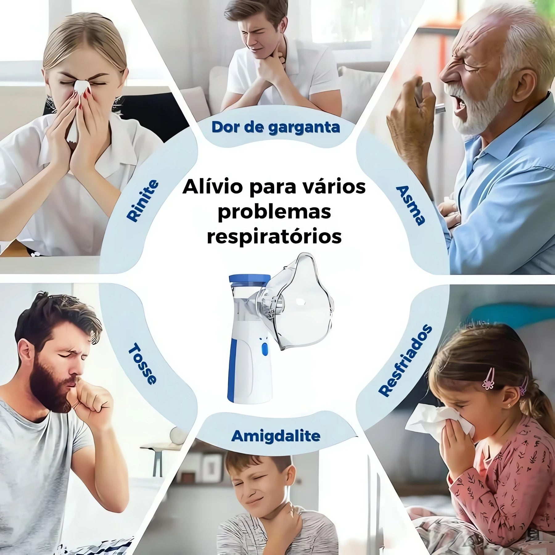 Inalador e Nebulizador Meu Cheirinho Bom para alívio de problemas respiratórios como rinite e asma