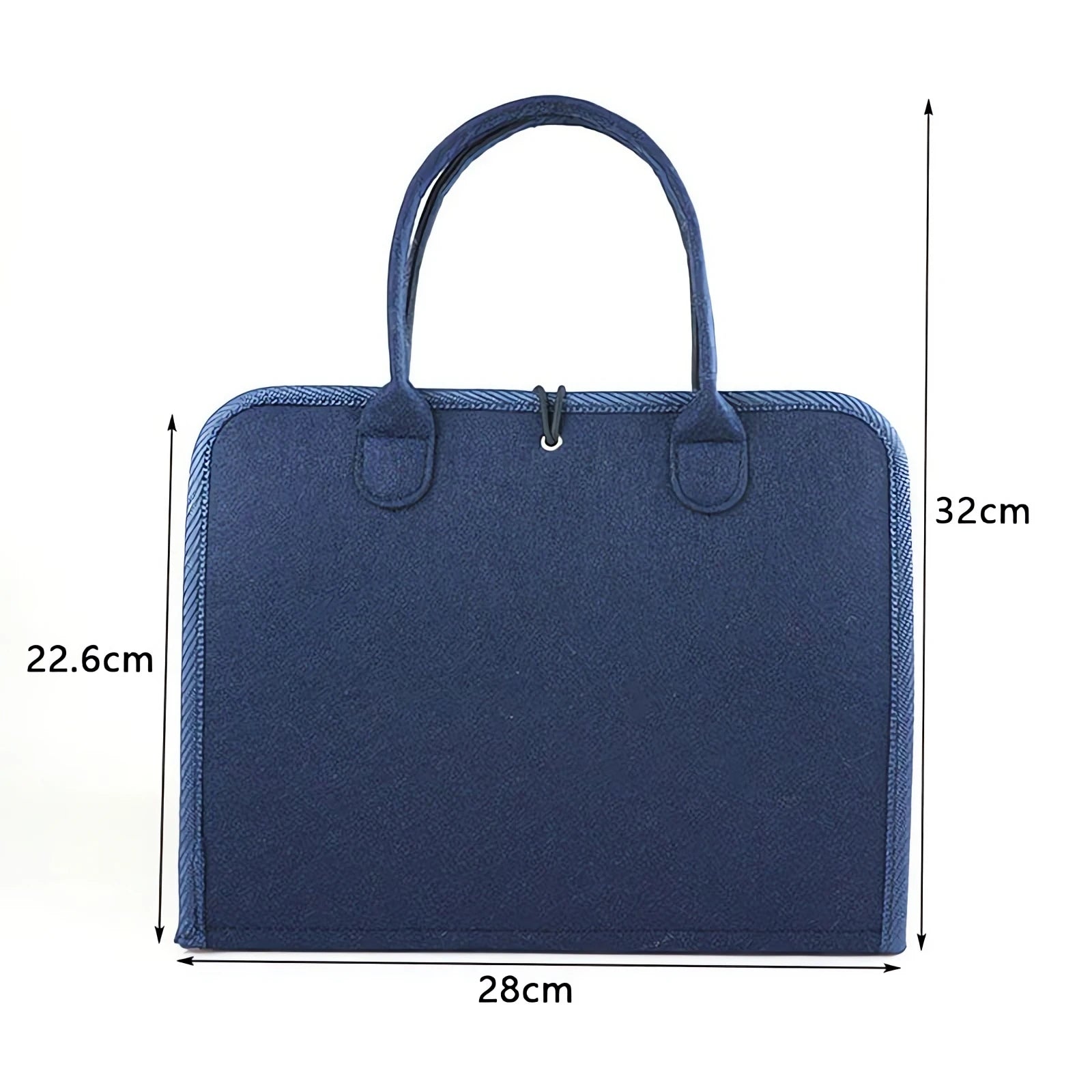 Maleta Infantil de Habilidade azul escuro com alças e zíper, tamanho 32x28 cm