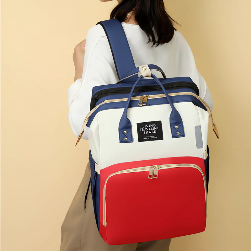 Mochila Bolsa Maternidade Térmica Impermeável Vira Berço 3 em 1