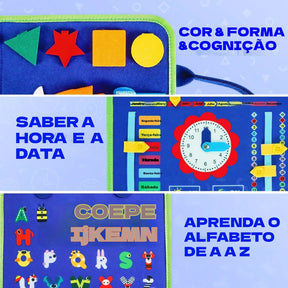 Maleta Sensorial Montessori Infantil – Coordenação e Estímulo Cognitivo