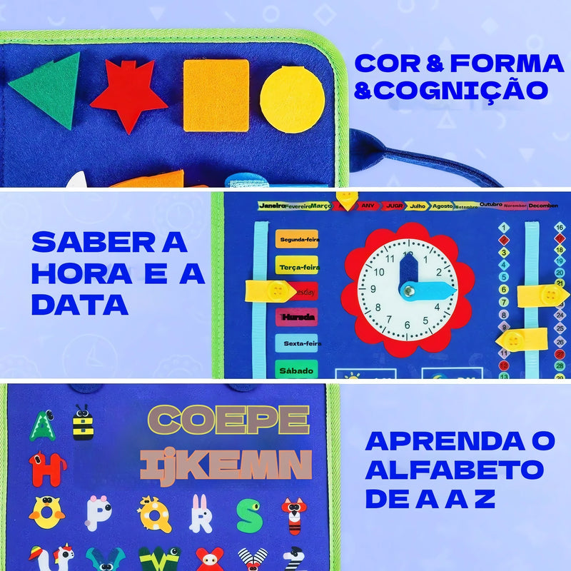 Maleta Sensorial Montessori Infantil – Coordenação e Estímulo Cognitivo