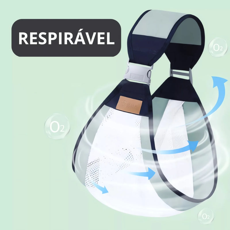 Canguru Portátil com Tela Respirável – Bebê de 0 a 18 Meses