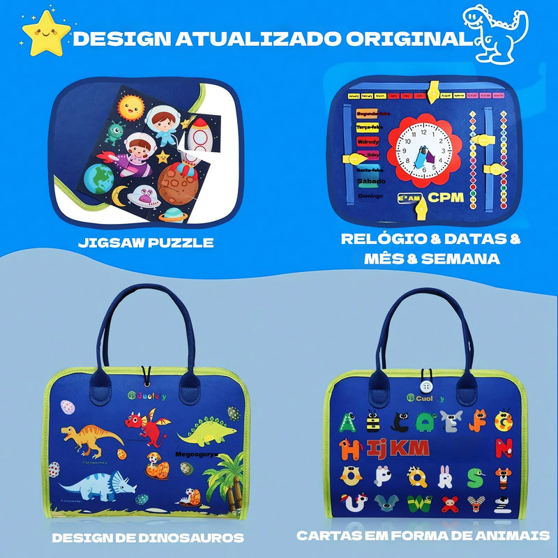 Maleta Sensorial Montessori Infantil – Coordenação e Estímulo Cognitivo