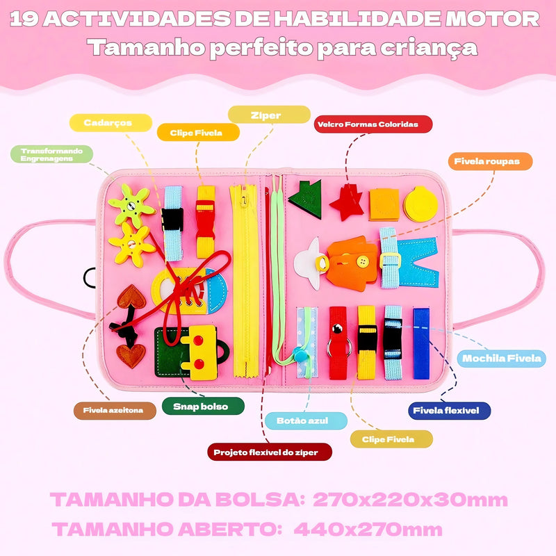Maleta Sensorial Montessori Infantil – Coordenação e Estímulo Cognitivo