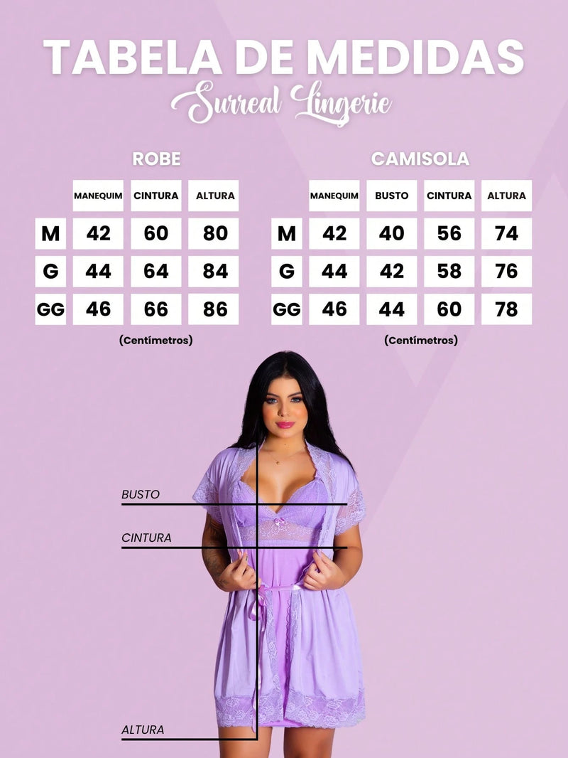 Vendedor IndicadoKit Robe Roupão e Camisola Amamentação Pós Parto Liso Com Renda Vestido de Dormir Maternidade Gestante Para mães Que Amamentam Moda Materna Prática