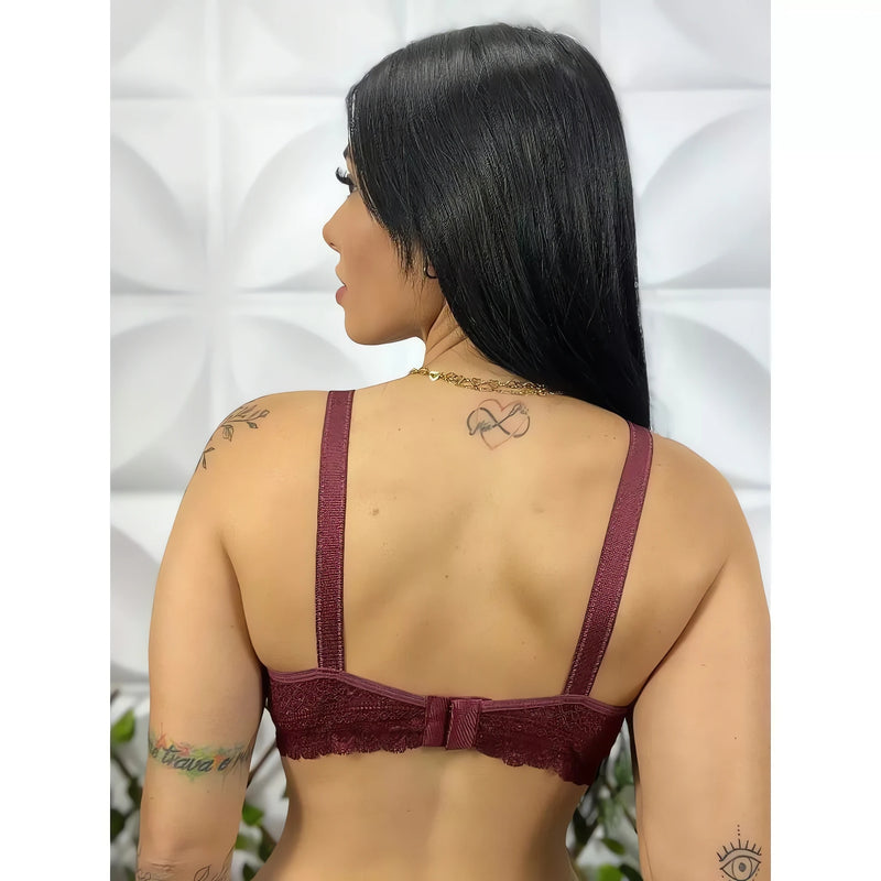 Kit Sutiã Reforçado: Compre 2, Leve 3 em Renda com Regulagem