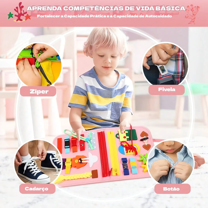Maleta Sensorial Montessori Infantil – Coordenação e Estímulo Cognitivo