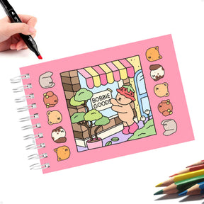 Livro de Colorir Bobbie Goods 50 Folhas | Relaxamento e Criatividade