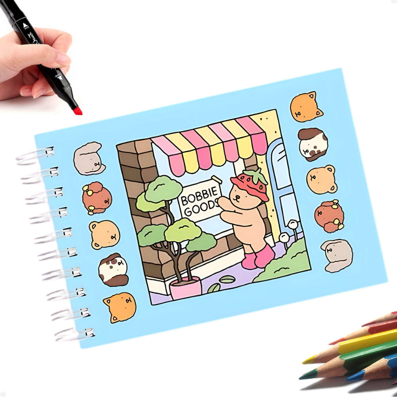 Livro de Colorir Bobbie Goods 50 Folhas | Relaxamento e Criatividade