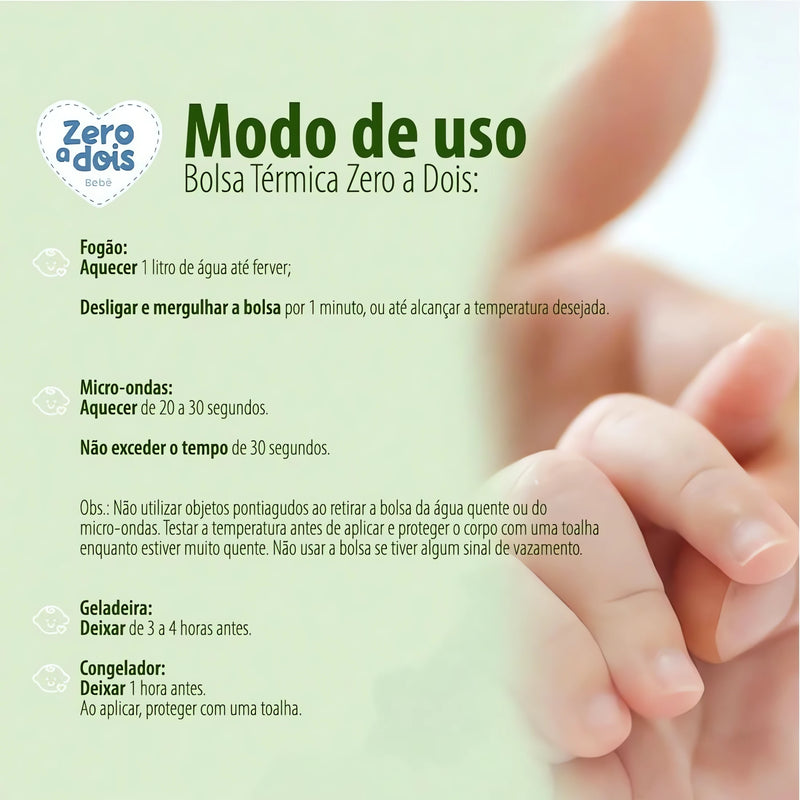 Bolsa Térmica em Gel para Cólica de Bebê – Alívio Natural de 0 a 2 Anos