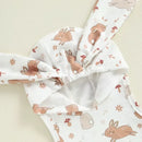 Body Bebê Unissex Coelho e Cenoura com Capuz 0 a 18 Meses