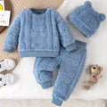 Conjunto Infantil Fleece 3 Peças Ursinho Quentinho 6M a 3A