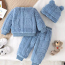 Conjunto Infantil Fleece 3 Peças Ursinho Quentinho 6M a 3A