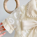 Conjunto Infantil Feminino Renda Bordada 2 a 7 Anos