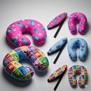 Kit Almofada de Pescoço com Faixa de Apoio para Cabeça