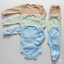 Kit 6 Peças Bebê Body Manga Longa + Mijão Canelado