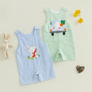 Macacão Menino com Estampa de Coelho e Carro 0 a 24 Meses