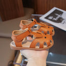 Sandália Infantil Unissex de Couro Coelhinho Estilosa e Confortável