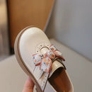 Sapato Infantil para Meninas de Couro com Laço Floral