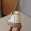 Sapato Infantil para Meninas de Couro com Laço Floral