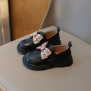 Sapato Infantil para Meninas de Couro com Laço Floral