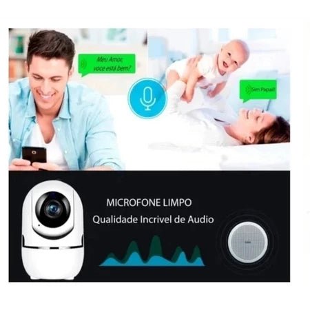 Babá Eletrônica: Câmera Sem Fio com Visão Noturna Infravermelho para Monitoramento 24h.