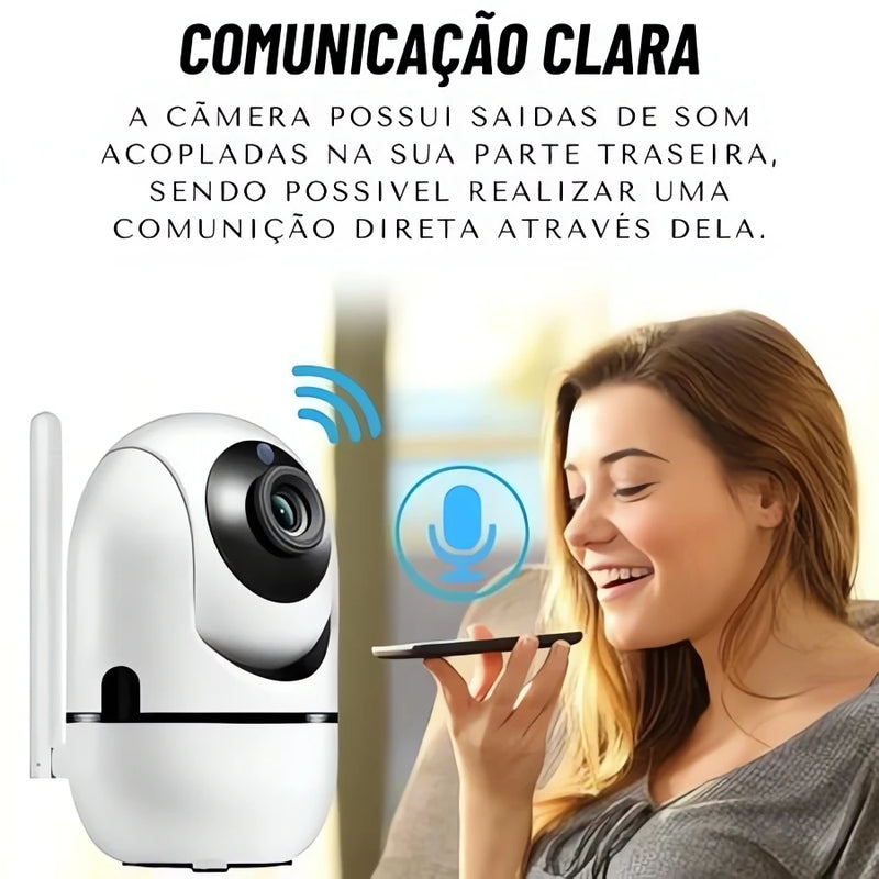 Babá Eletrônica Câmera Sem Fio com comunicação clara e microfone para voz bidirecional