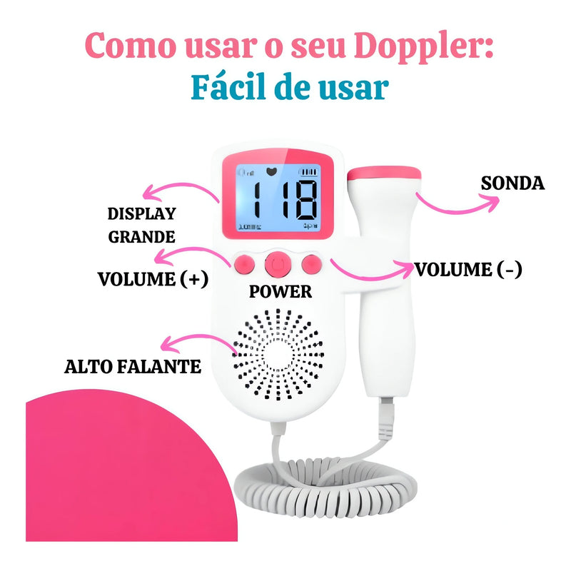 Baby Doppler Fetal - Monitor de Batimentos Portátil