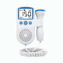 Baby Doppler Fetal branco com tela digital e sonda azul para monitoramento cardíaco fetal