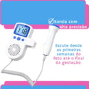 Baby Doppler Fetal Meu Cheirinho Bom com tela digital e sonda de alta precisão para monitorar batimentos