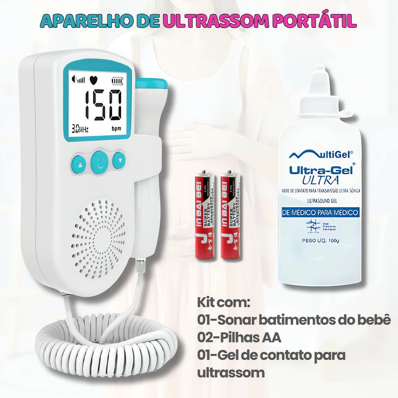 Baby Doppler Fetal - Monitor de Batimentos Portátil