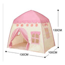 Barraca tenda infantil rosa com flores decorativas e janelas para brincadeiras