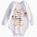 BodyBaby Personalizado branco com estampa frase e anjinhos para bebê da Meu Cheirinho Bom