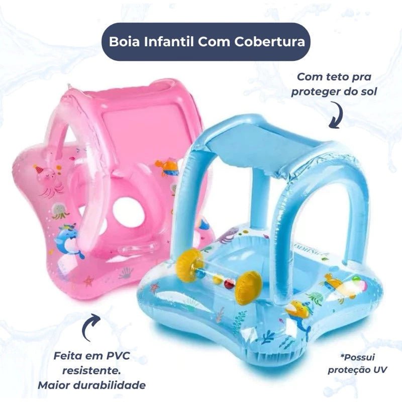 Boia Bote Fralda Infantil com Cobertura e Proteção – Segurança e Diversão para o Seu Bebê na Água.