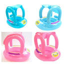 Boia Bote Infantil com Cobertura em cores azul e rosa para crianças com proteção contra o sol