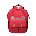 Bolsa Maternidade FlexiBag em vermelho com design de gato e compartimentos práticos para mamãe e bebê