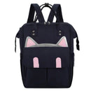 Bolsa Maternidade FlexiBag preta com detalhes em rosa e formato de orelhas para maternidade