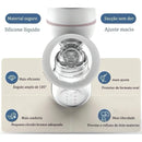 Bomba Tira Leite Elétrica com material seguro de silicone líquido e sucção sem dor com ajuste macio