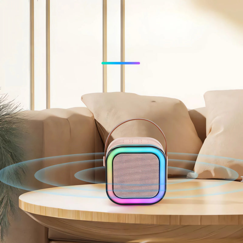 Caixinha Som Karaoke Bluetooth S/ Fio Infantil Com Microfone
