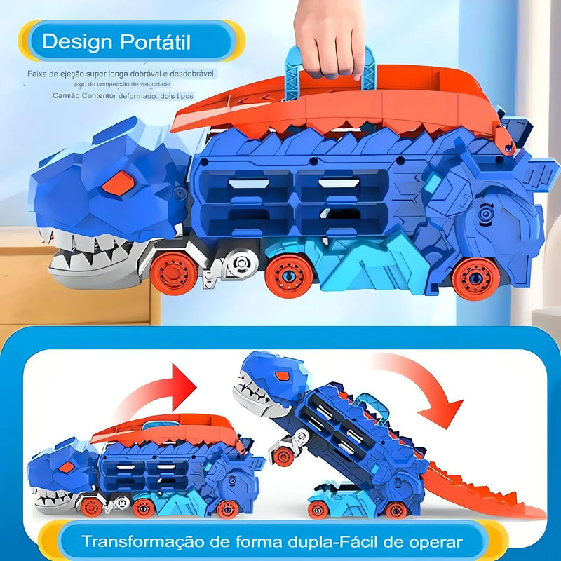 Caminhão Dinossauro Infantil Papa Carrinho 3 em 1