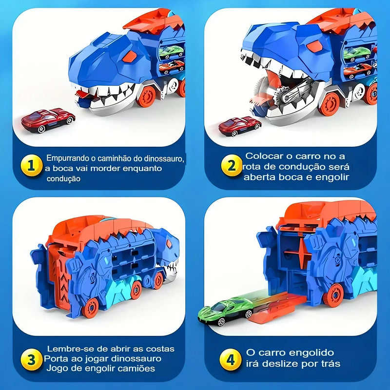 Caminhão Dinossauro Infantil Papa Carrinho 3 em 1