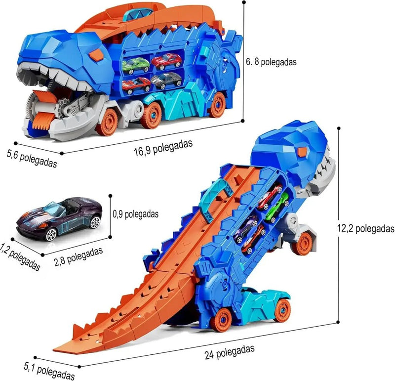 Caminhão Dinossauro Papa Carrinho 3 em 1.