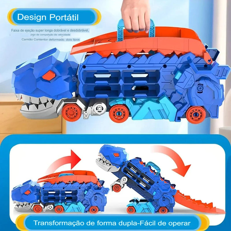 Caminhão Dinossauro Papa Carrinho 3 em 1.