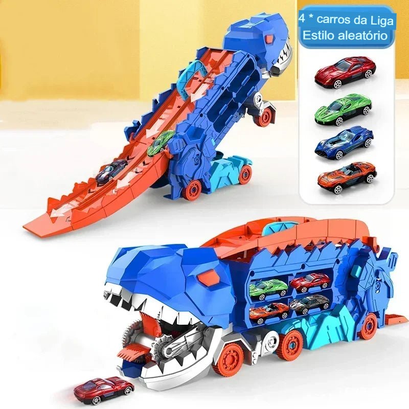 Caminhão Dinossauro Papa Carrinho 3 em 1.