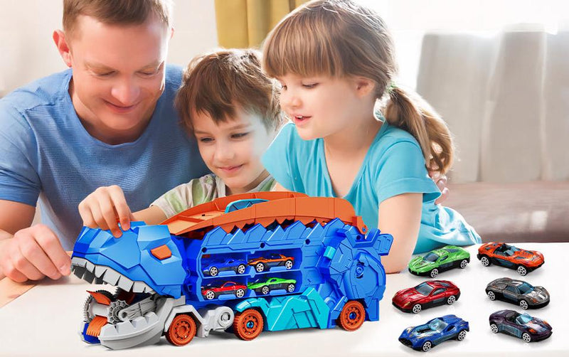 Caminhão Dinossauro Papa Carrinho 3 em 1.