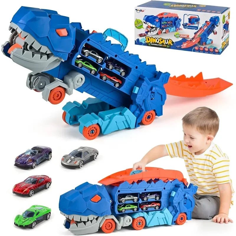 Caminhão Dinossauro Papa Carrinho 3 em 1.