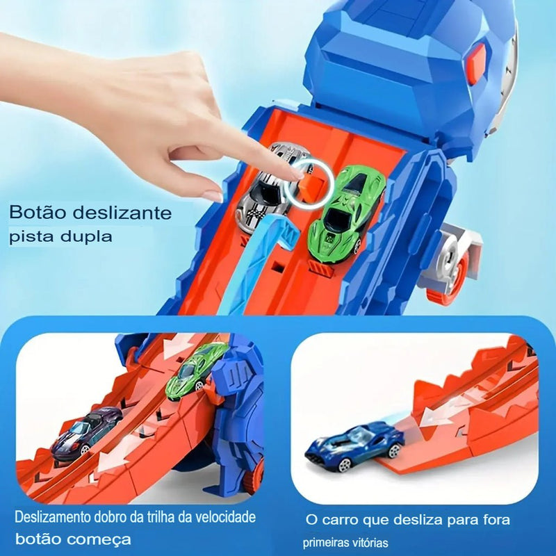 Caminhão Dinossauro Papa Carrinho 3 em 1.