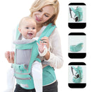 Canguru Ergonômico BebêLeve Comfort em verde, ideal para conforto e segurança do bebê em passeios.