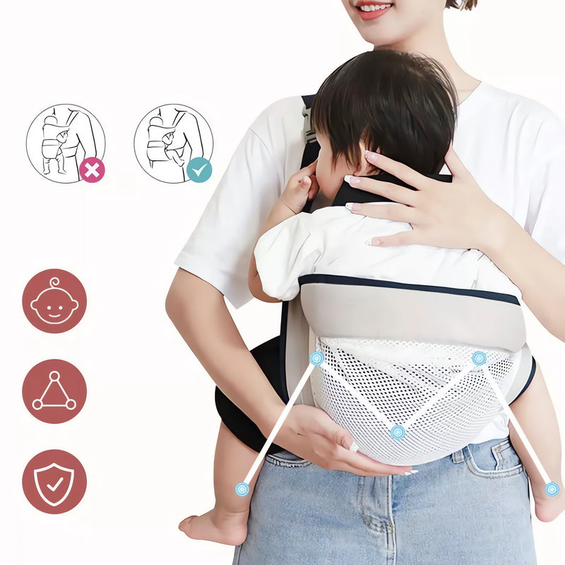 Canguru Portátil da Meu Cheirinho Bom, seguro e confortável para carregar seu bebê com facilidade